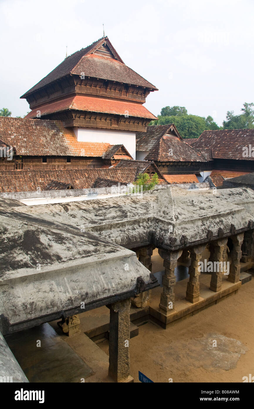 Un bâtiment de Padmanabhapuram Palace, Padmanabhapuram, près de, liste Tamil Nadu, Inde Banque D'Images