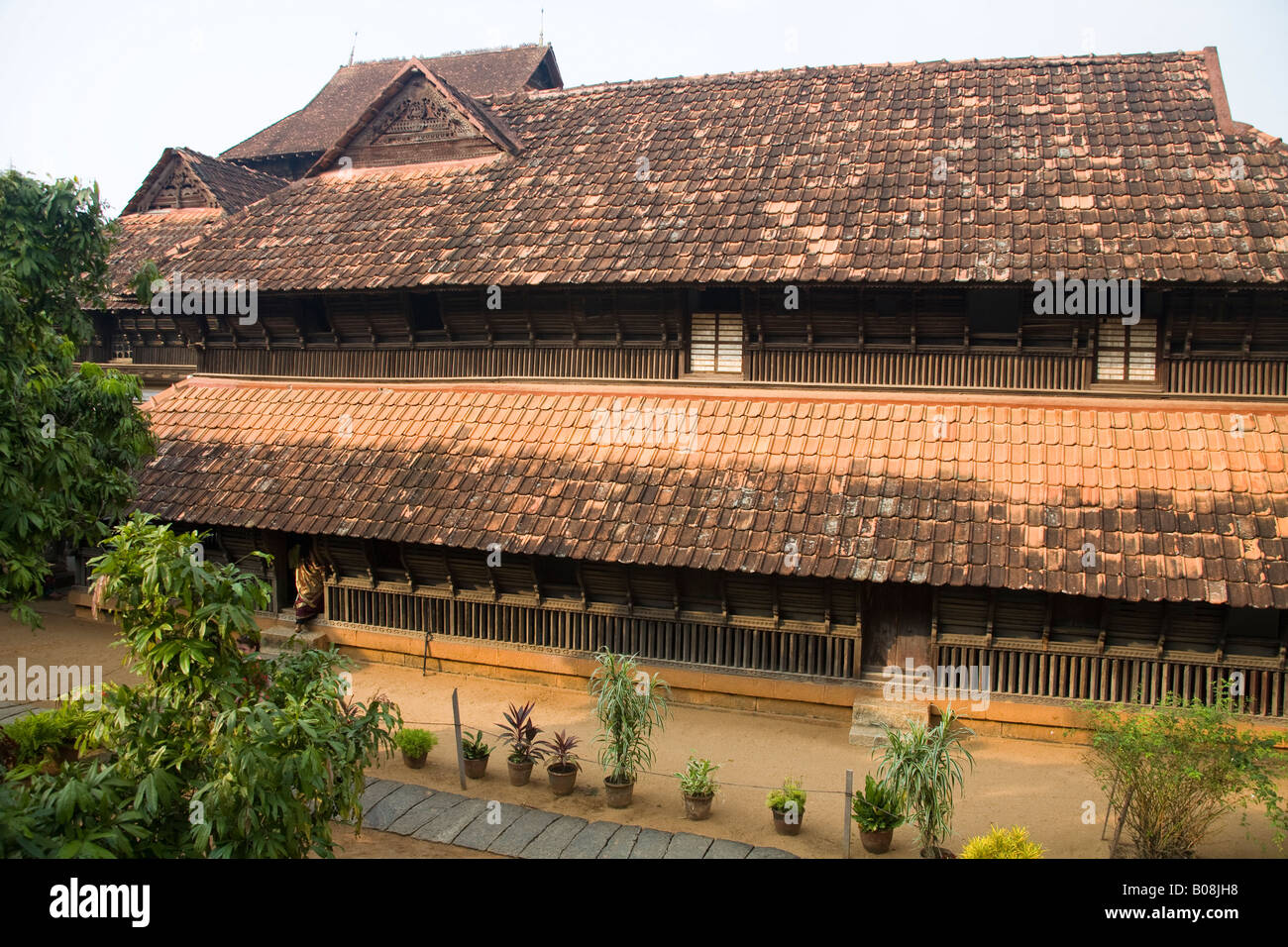 Un bâtiment de Padmanabhapuram Palace, Padmanabhapuram, près de, liste Tamil Nadu, Inde Banque D'Images