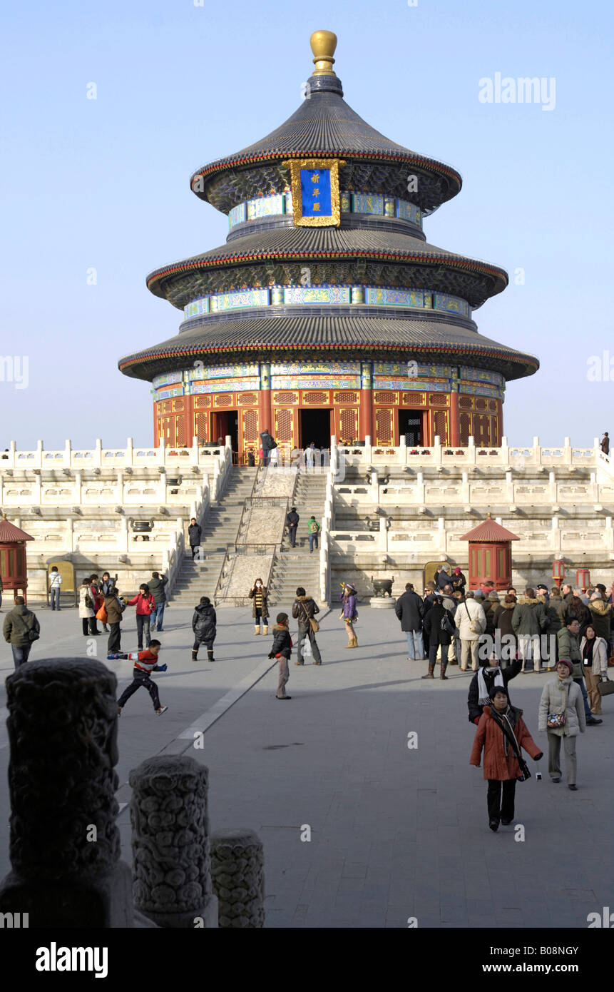 Salle de Prière pour les bonnes récoltes, dynastie Ming temple partie du Temple du Ciel à Beijing, Chine, l'Asie de l'Est Banque D'Images