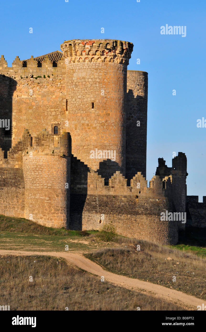 Le château Castillo de Belmonte, Belmonte, région de Castille La Manche, Espagne Banque D'Images
