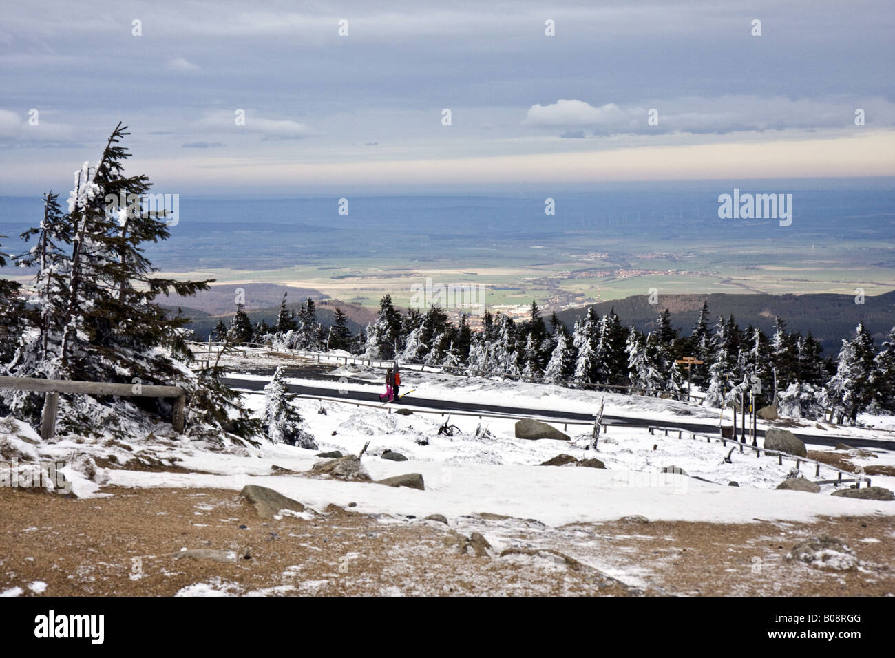 Vue du haut de la montagne, de l'Allemagne, de la Saxe-Anhalt, Brocken Banque D'Images