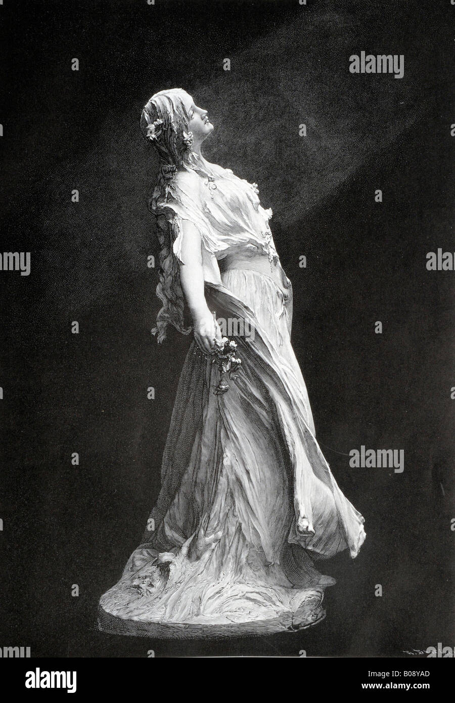 'Ophélie, ' gravure sur bois représentant Ophelia de 'Moderne Kunst dans Meisterholzschnitten» 1903 Banque D'Images