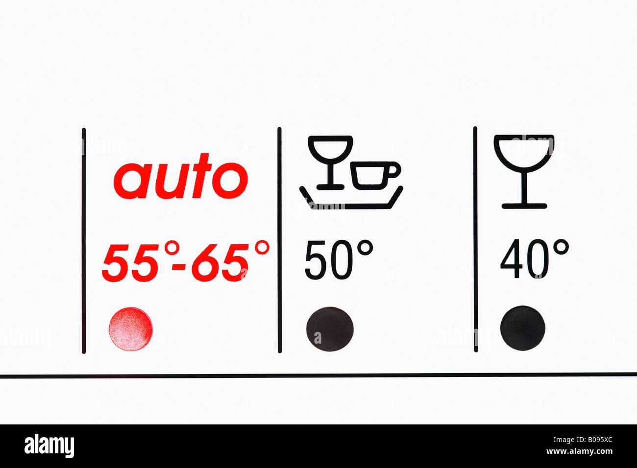 Pictogrammes pour l'affichage de plusieurs cycles de lavage sur un lave- vaisselle Photo Stock - Alamy