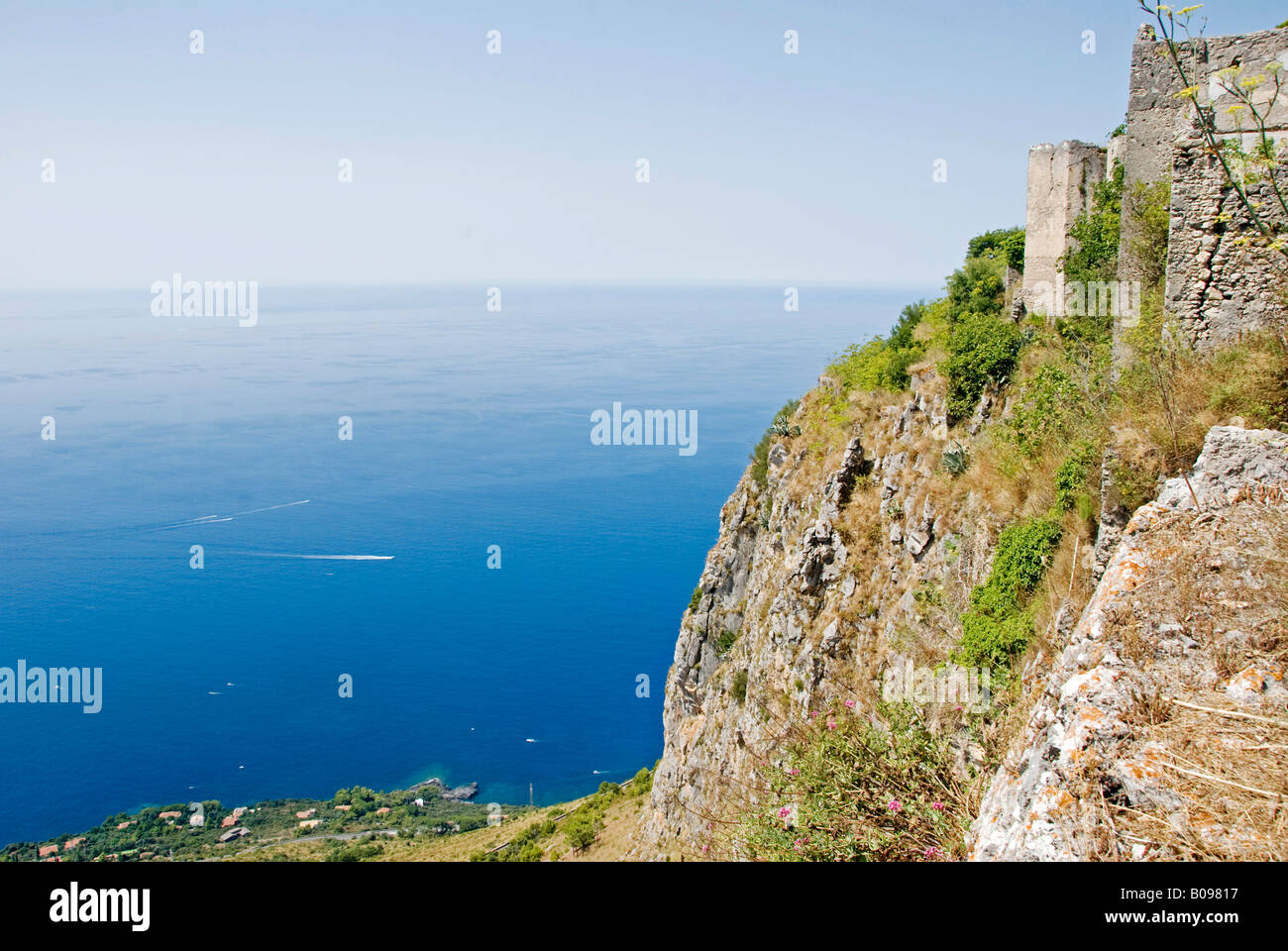 Vue de l'océan près de Maretea, Basilicate, Italie Banque D'Images