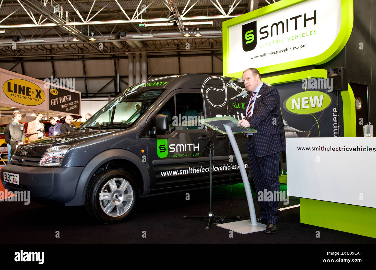 2008 Smith Electric Ford Ampère van est dévoilé à la Commercial Vehicle Show au NEC de Birmingham, Royaume-Uni. Banque D'Images