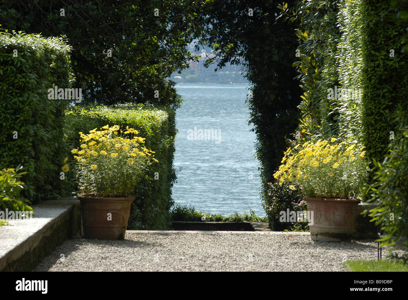 Dans Chemin d'Isola Madre - Lago Maggiore Italie du Nord Banque D'Images