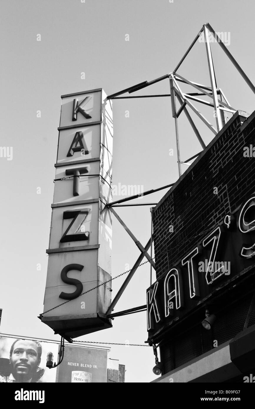 Katzs katz diner New York États-Unis d'Amérique. Banque D'Images
