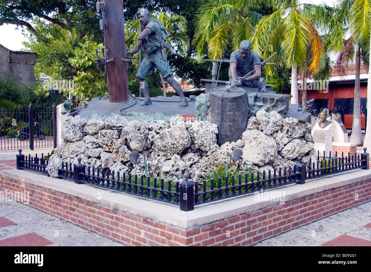 Un monument de marin historique de Key West en Floride USA Banque D'Images