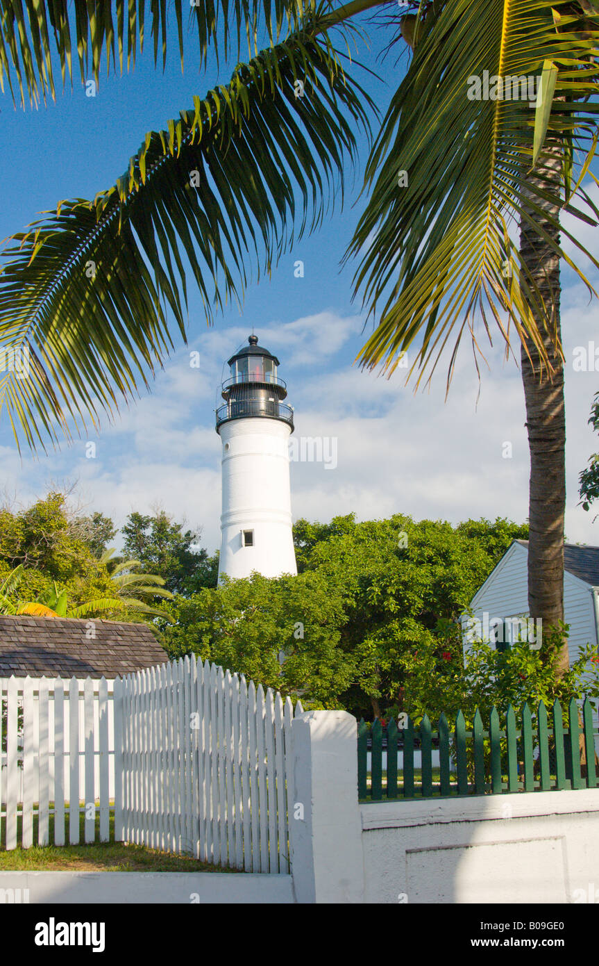 Le quartier historique de Key West Lighthouse Key West Florida USA Banque D'Images