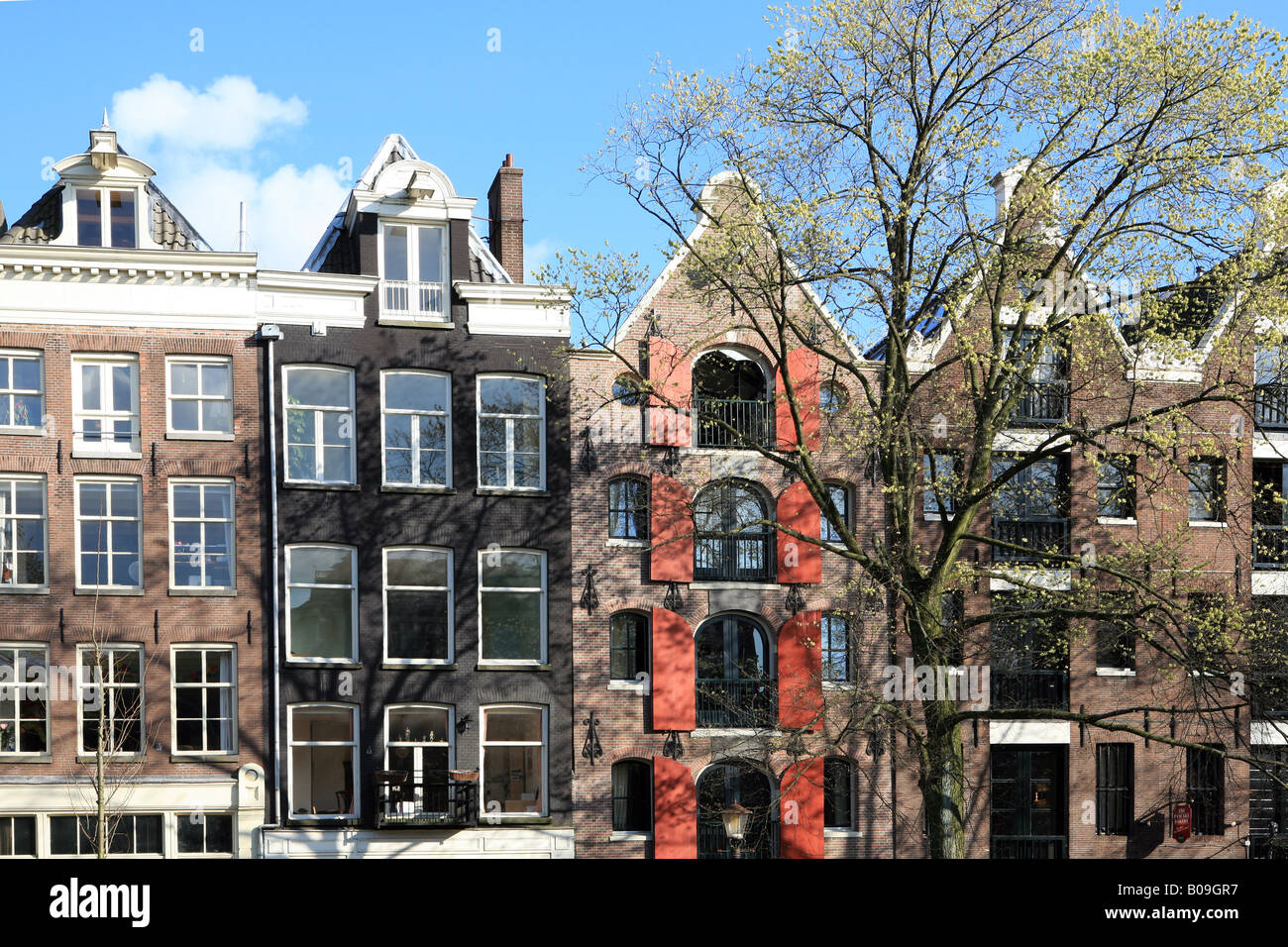 Maisons du Canal, Amsterdam, Hollande, Pays-Bas Banque D'Images Maisons du Canal, Amsterdam, Hollande, Pays-Bas Banque D'Images