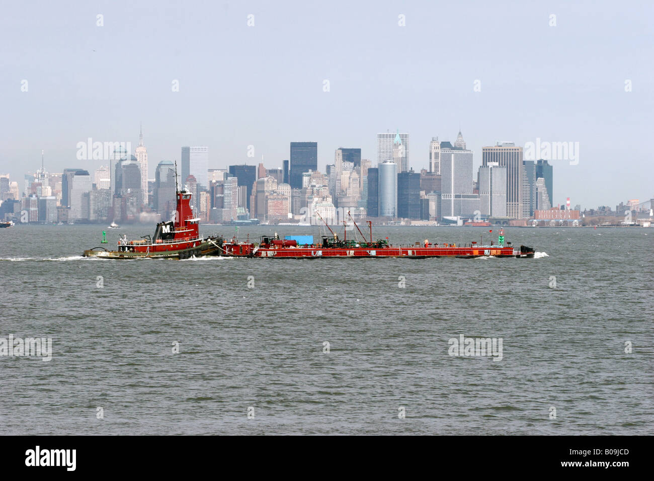 Bateaux sur le fleuve Hudson, New York, États-Unis d'Amérique. Banque D'Images