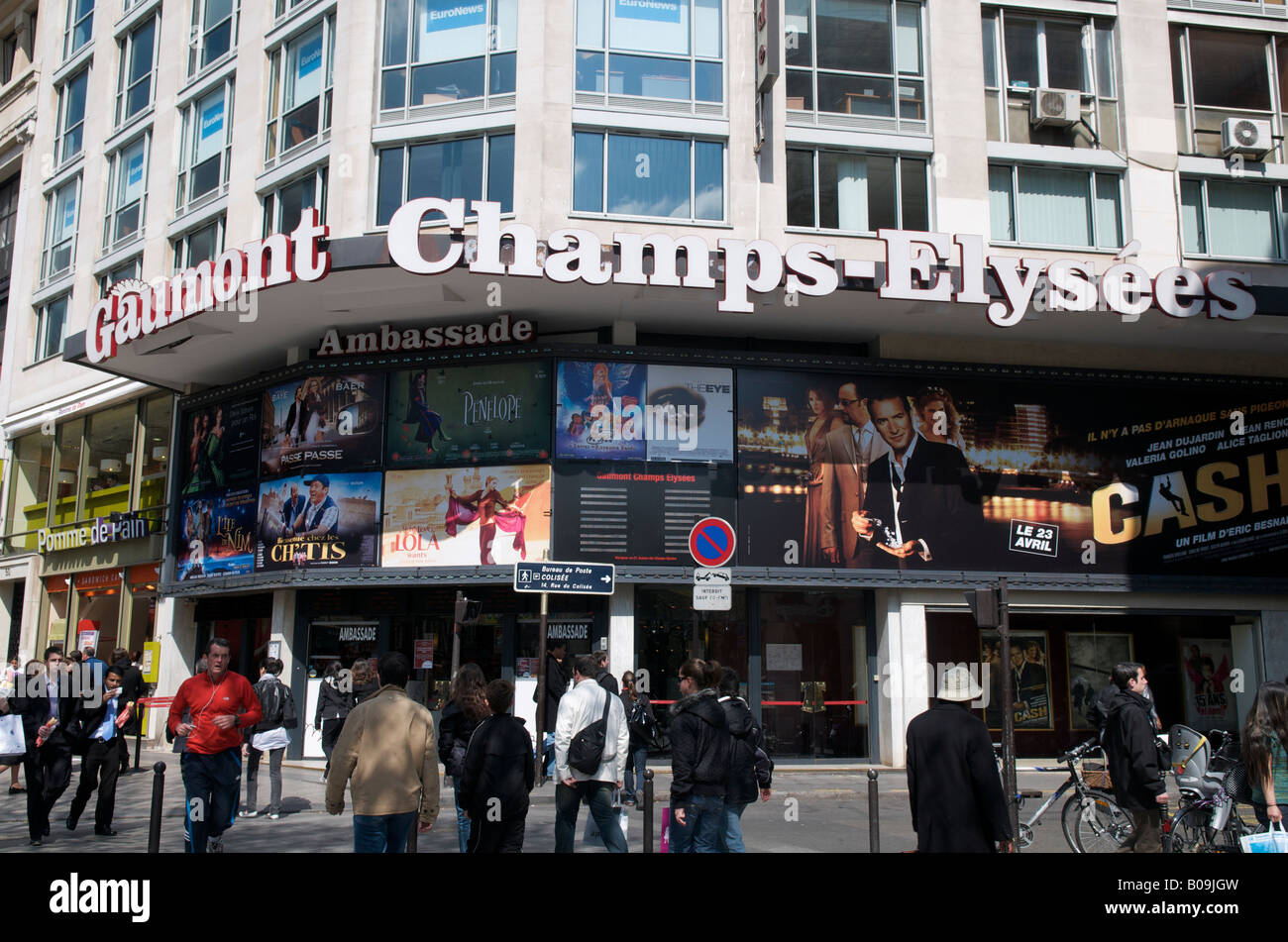 Cinéma Gaumont sur les Champs Elysées à Paris Banque D'Images