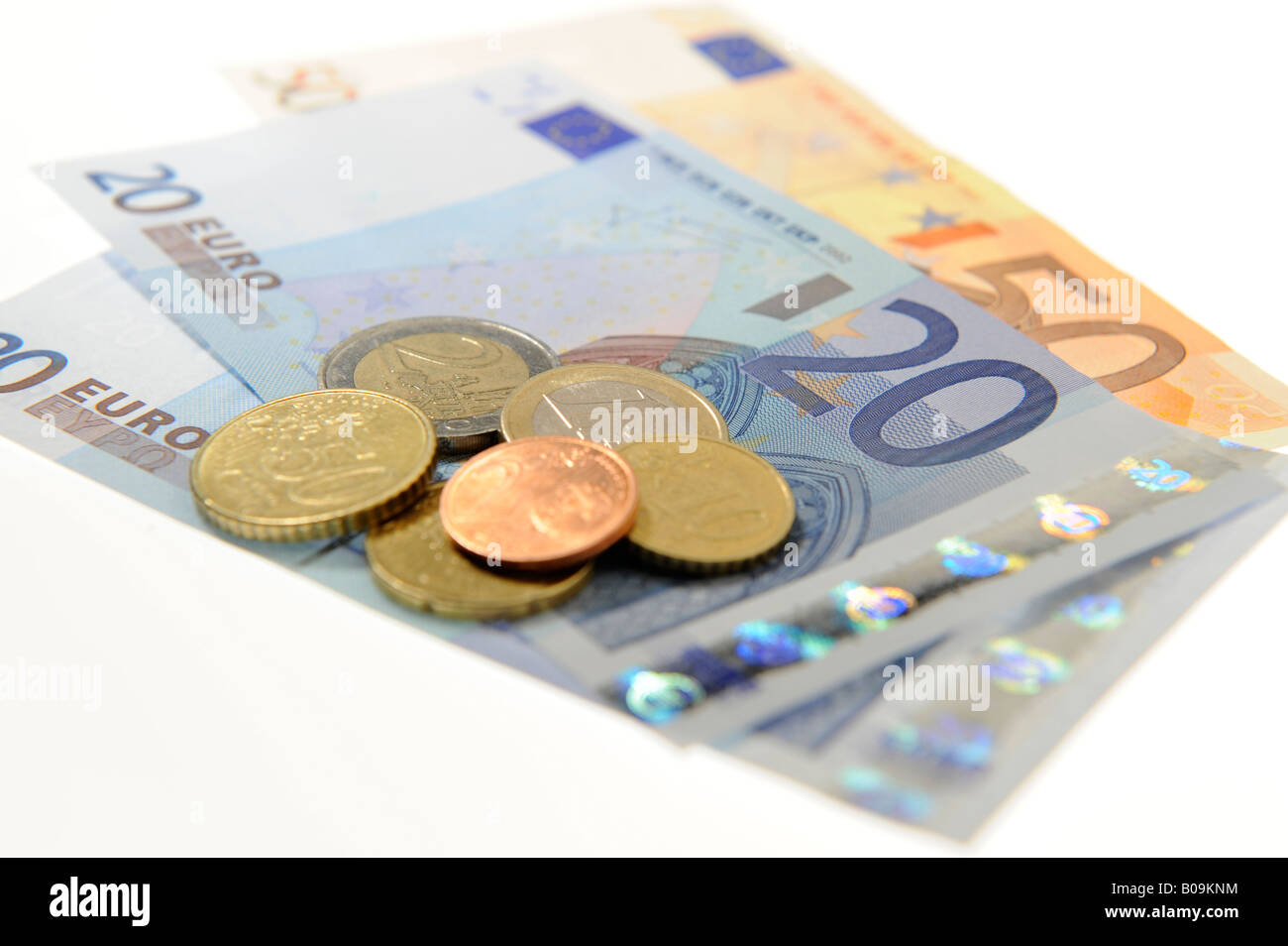 Euros - notes & coins Banque D'Images