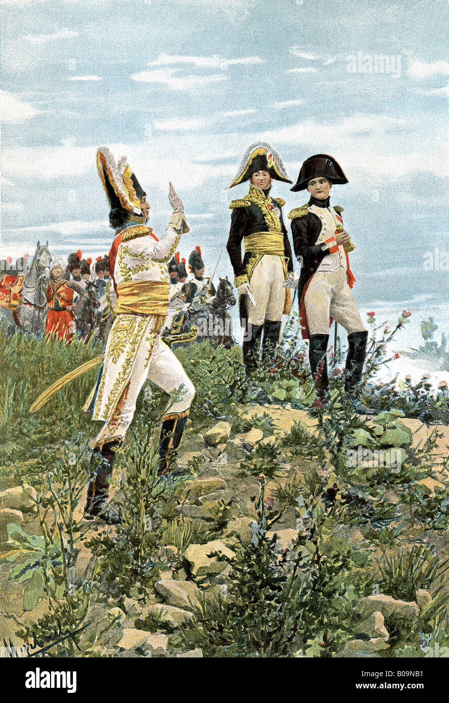 Napoléon et le prince Murat Photo Stock Alamy