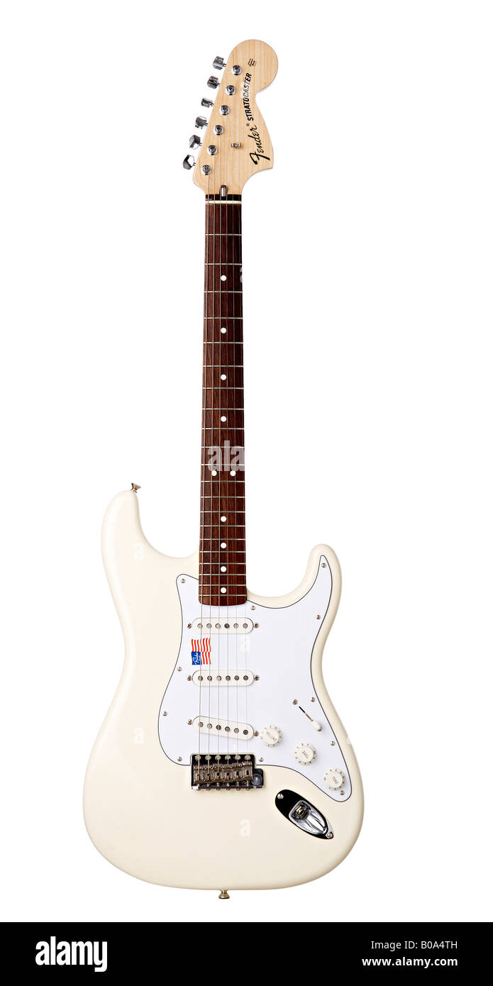 White guitare cut out Banque D'Images