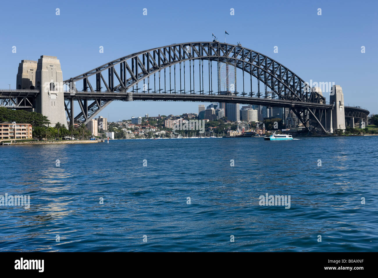 Le Pont du Port de Sydney Circular Quay Formulaire de Nouvelle Galles du sud , Australie Banque D'Images
