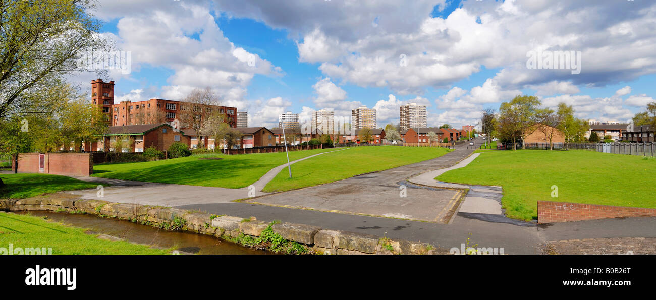 Naylor Street dans le domaine privé de Miles Platting à Manchester, une région actuellement régénéré. Banque D'Images