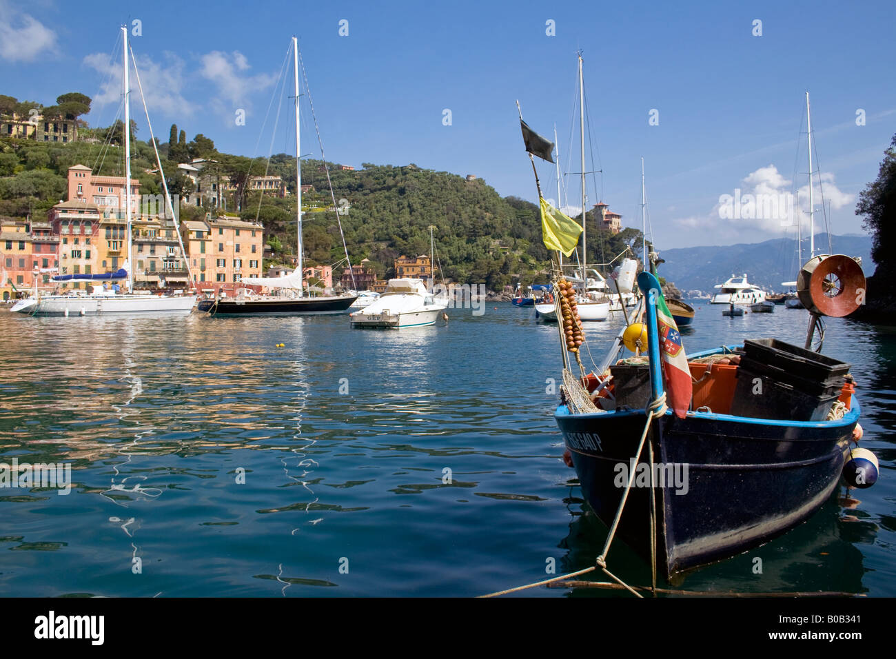 Portofino, bateau Banque D'Images