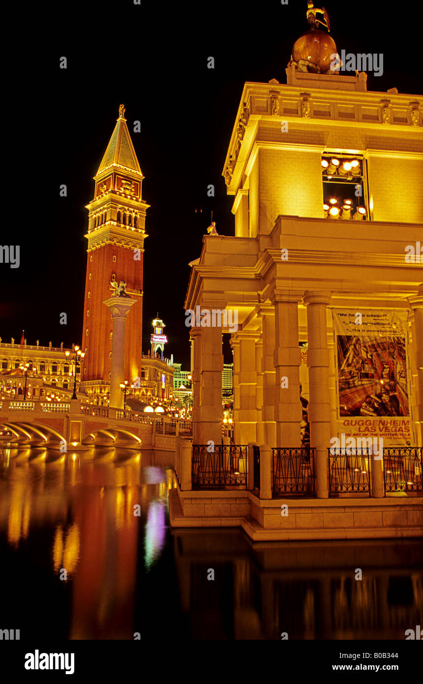 Des répliques de la place St Marc à Venise à l'hôtel vénitien sur Casino Las Vegas Blvd Las Vegas NEVADA USA Banque D'Images
