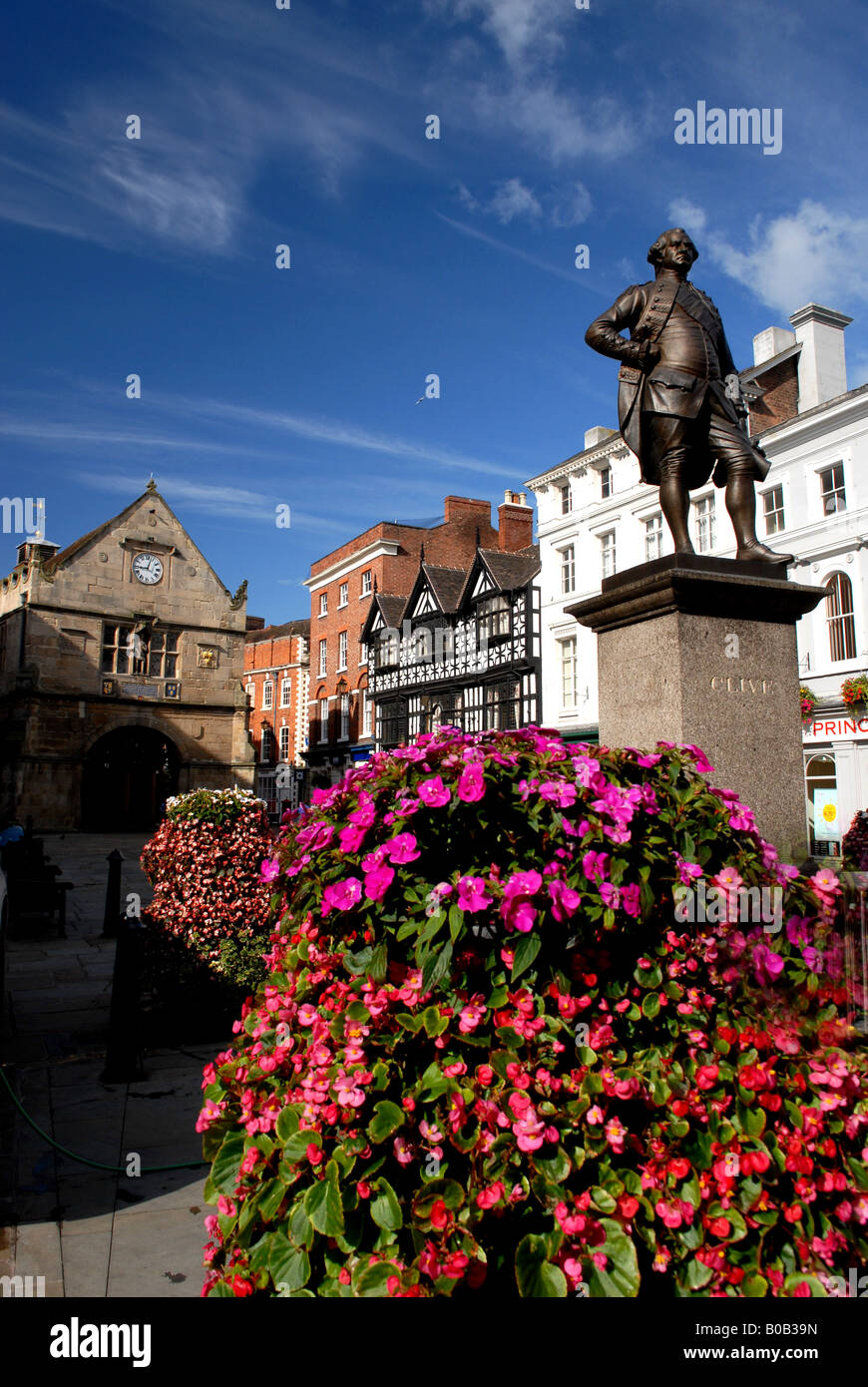 Statue de Robert Clive de l'Inde dans le Square Shrewsbury Shropshire en Angleterre Banque D'Images