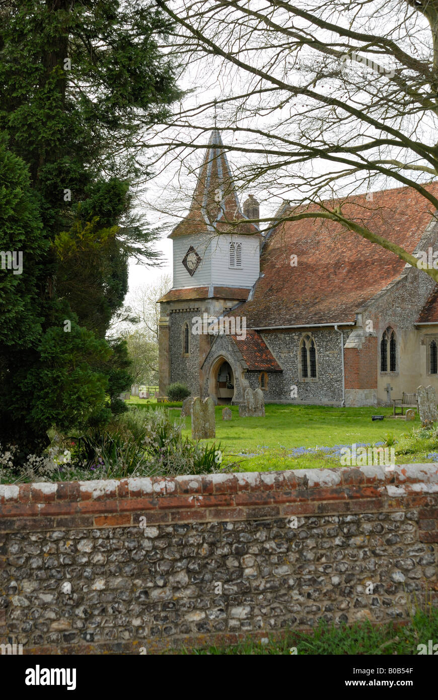 St Mary-le-moins, Chilbolton, Hampshire Banque D'Images