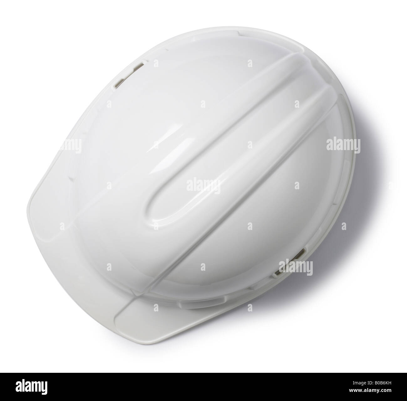 La protection du casque de construction blanc Banque D'Images