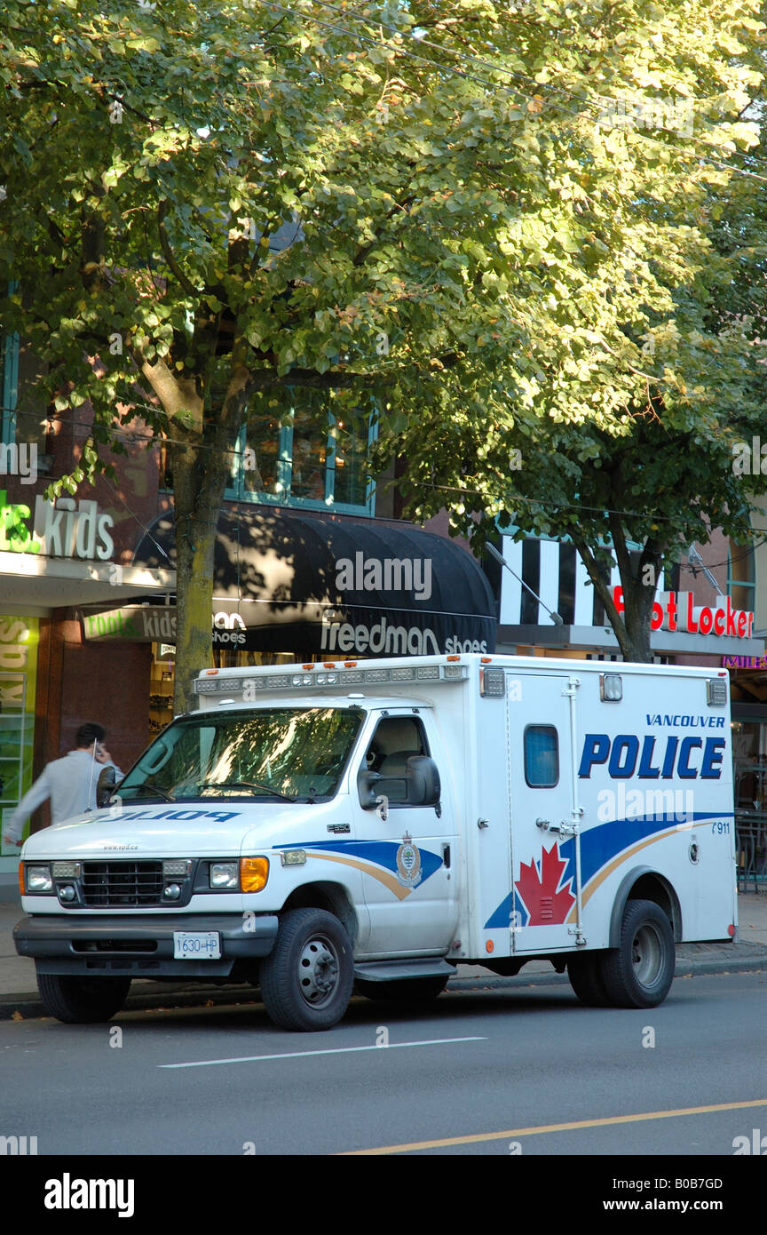 Fourgon de police de Vancouver Banque D'Images