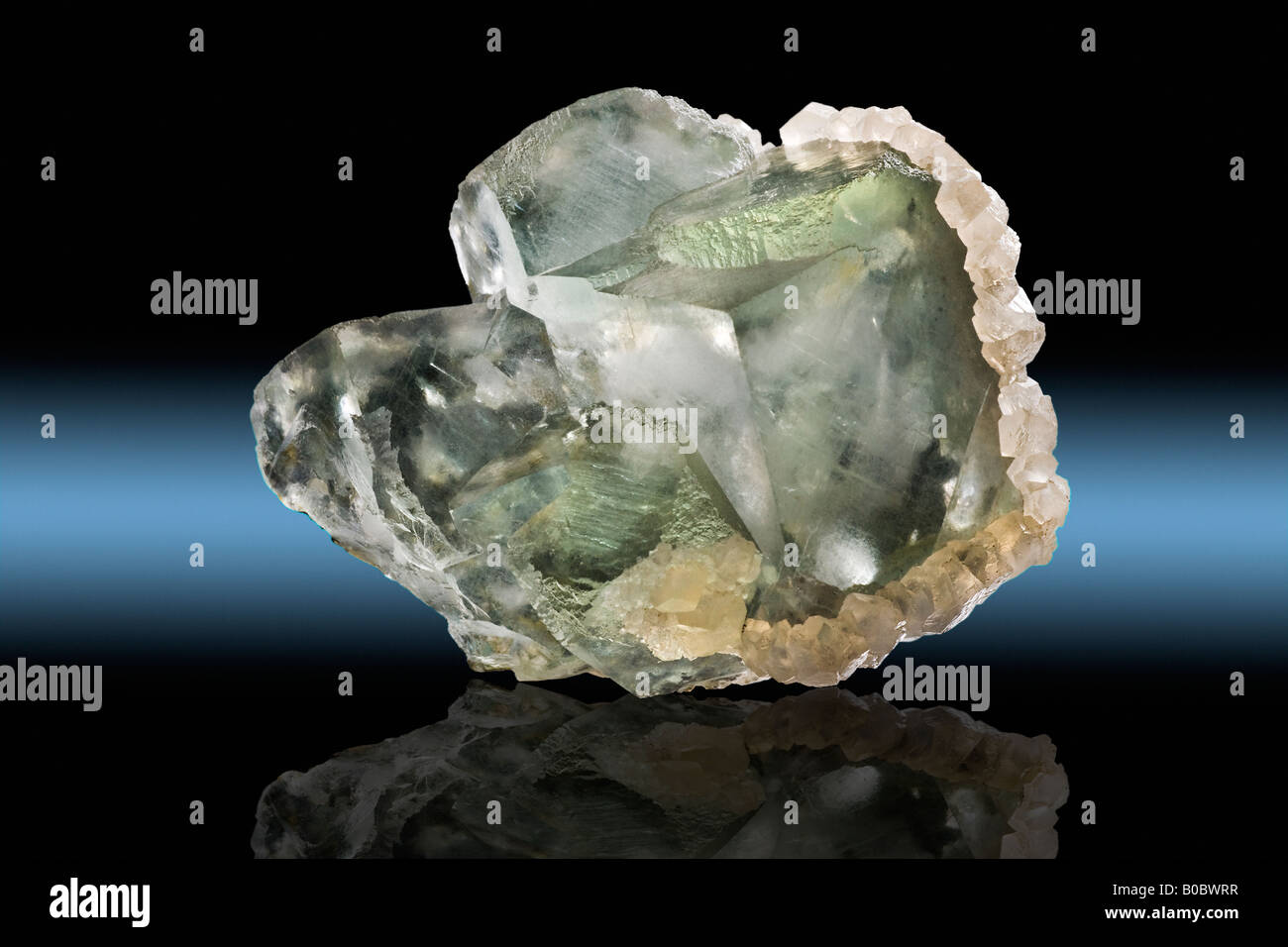 Fluorite Calcite avec El Mamman Meknes Maroc Banque D'Images