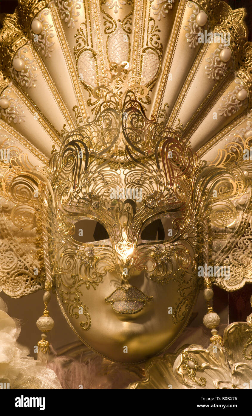 Masque d'or de Venise Banque D'Images