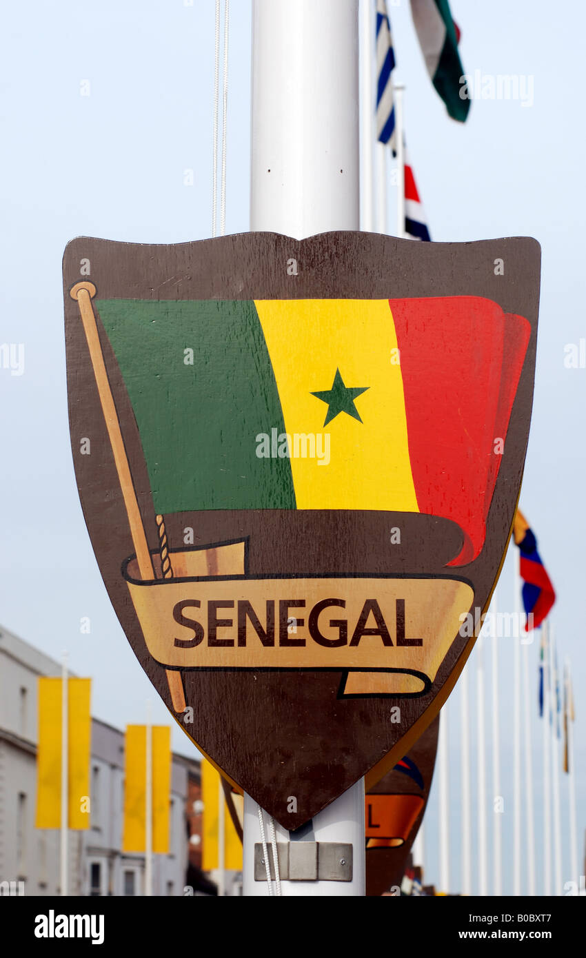 Drapeau du Sénégal Banque D'Images