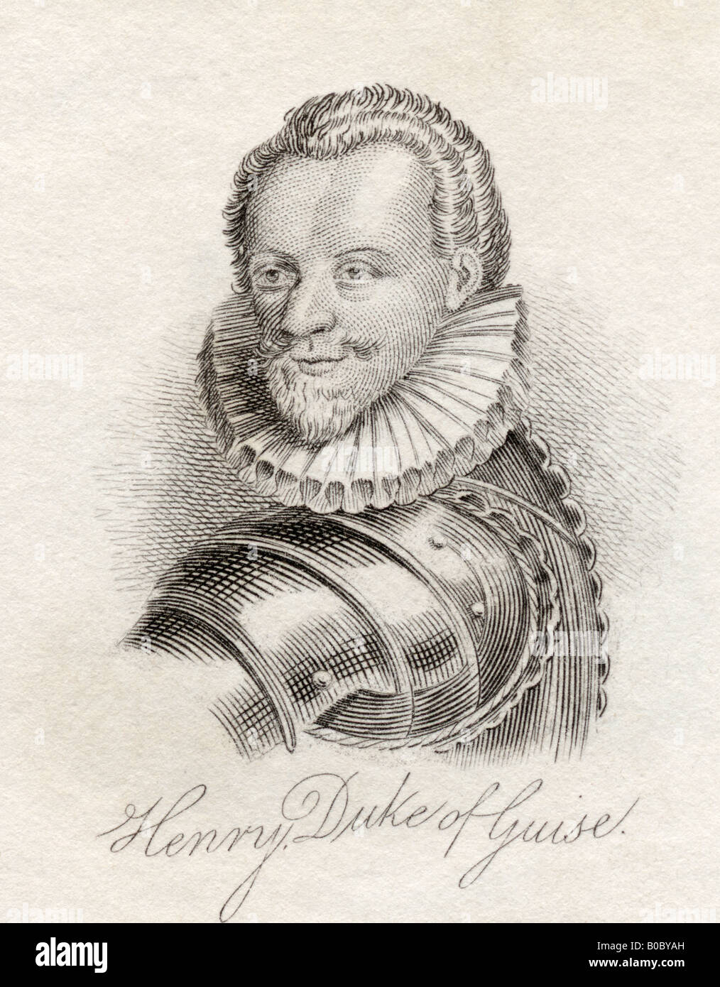 Henry I, prince de Joinville, duc de Guise, comte de l'UE, 1550 - 1588 alias le Balafre ou le cramoisi Banque D'Images