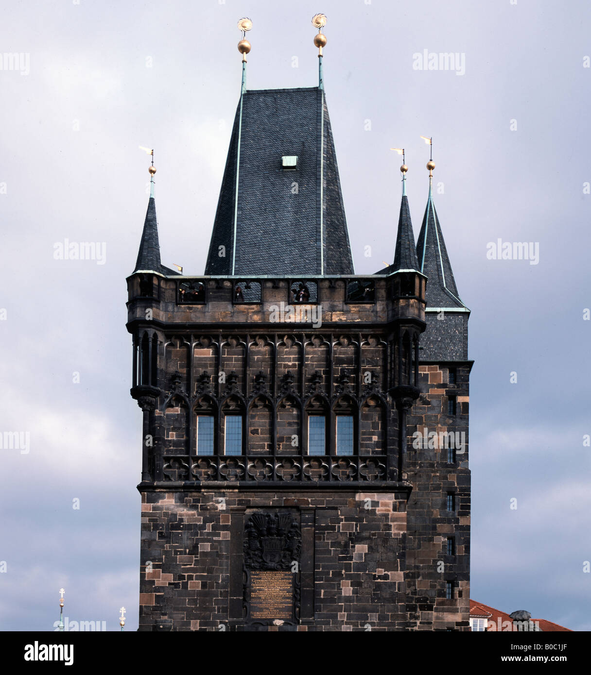 Tour du pont Karlov Banque D'Images