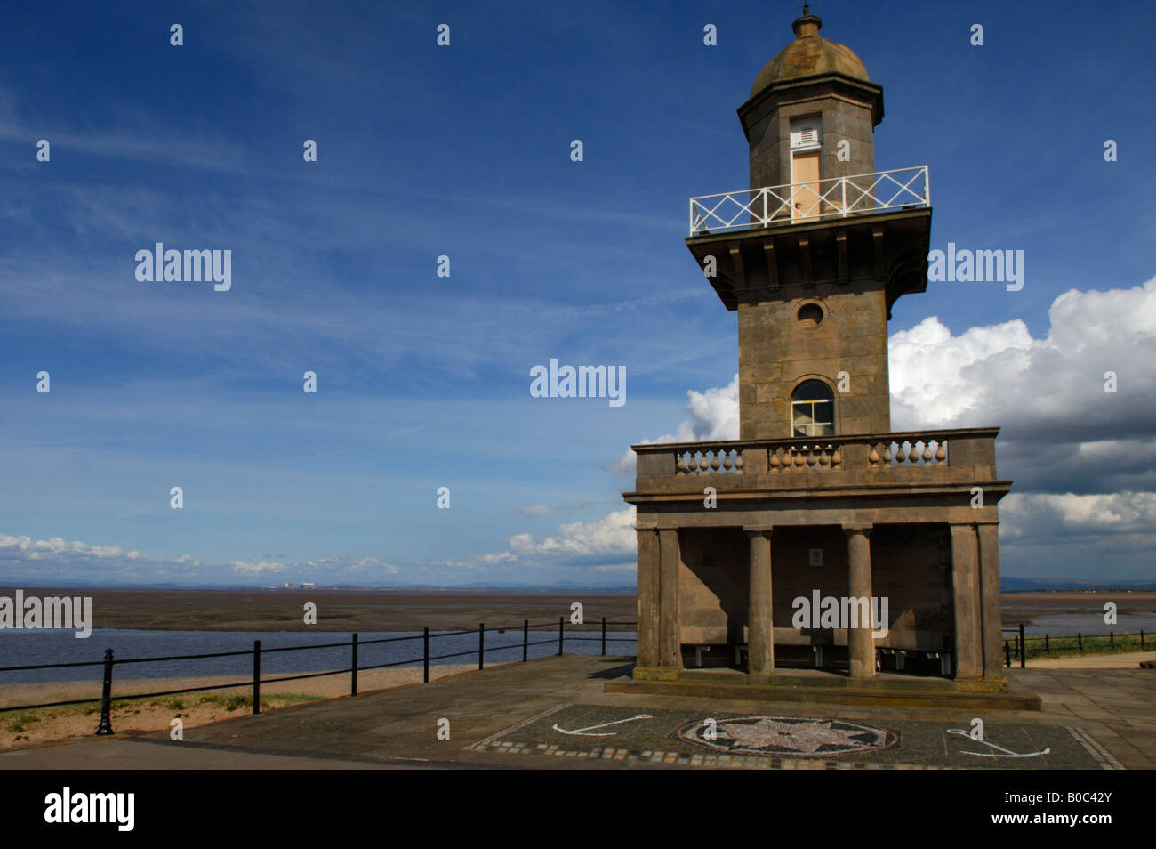 Le phare dans le Lancashire Fleetwood inférieur Banque D'Images
