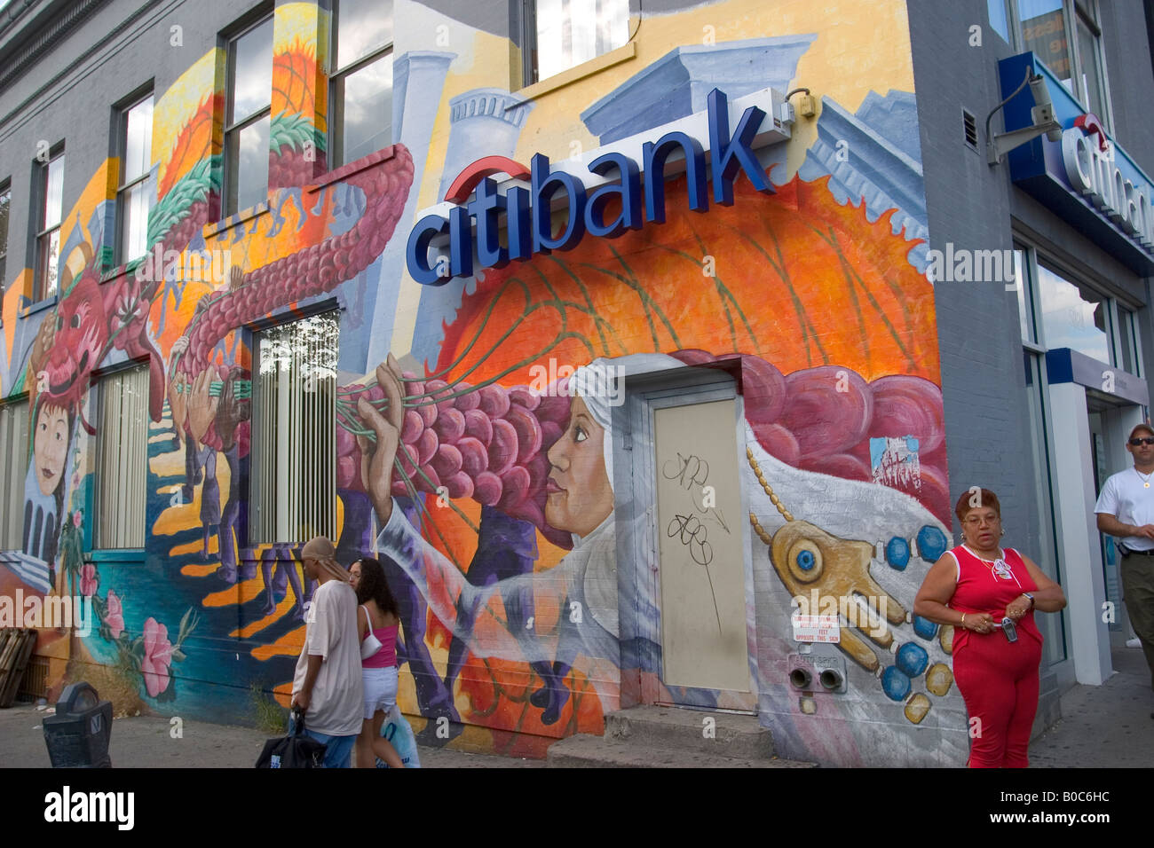 Direction générale de la Banque Citi dans Sunset Park, Brooklyn, NY un quartier hispanique. Banque D'Images