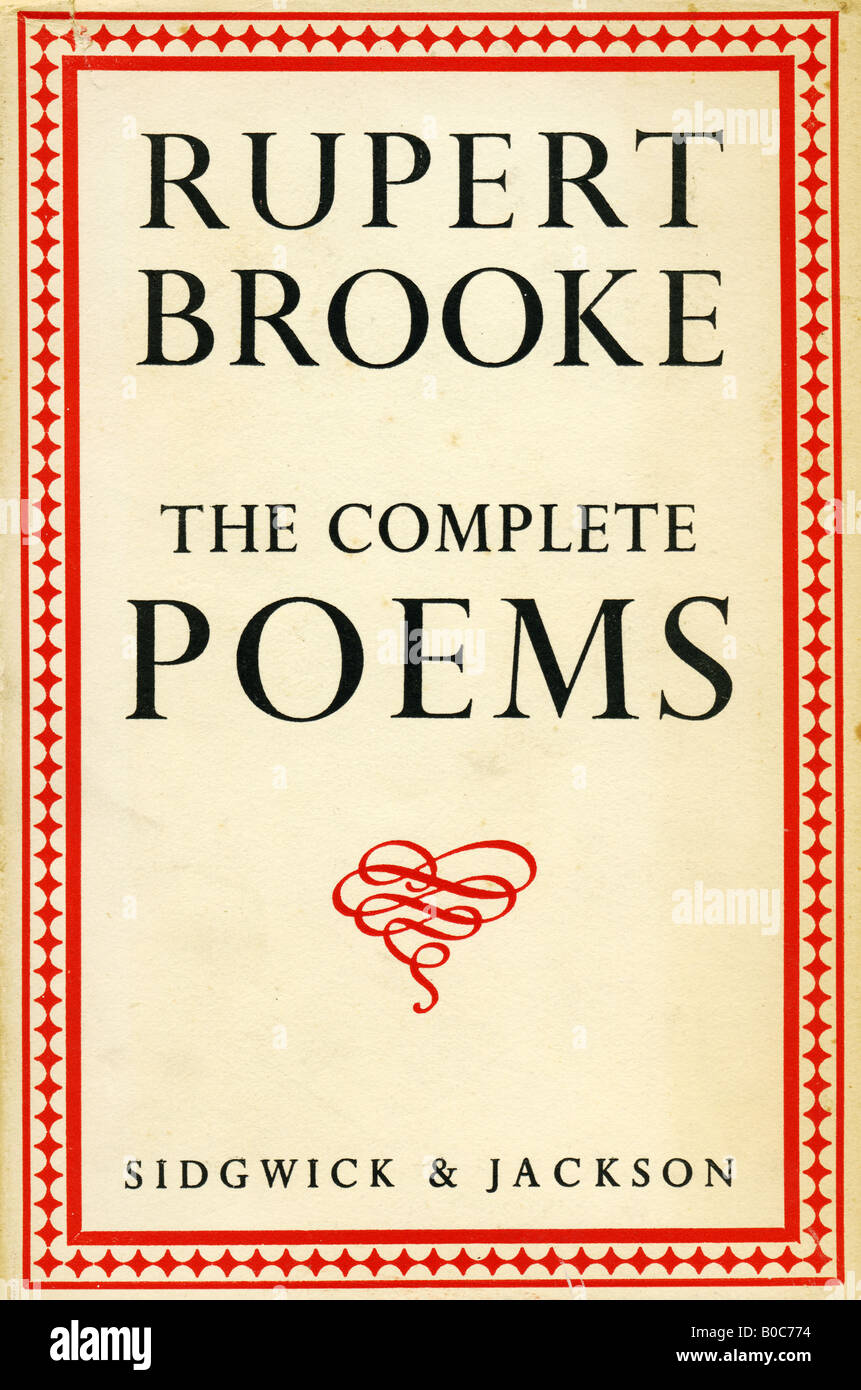 Rupert Brooke les poèmes complet Livre avec couvercle publié par Sidgwick & Jackson 1932 Londres pour un usage éditorial uniquement Banque D'Images