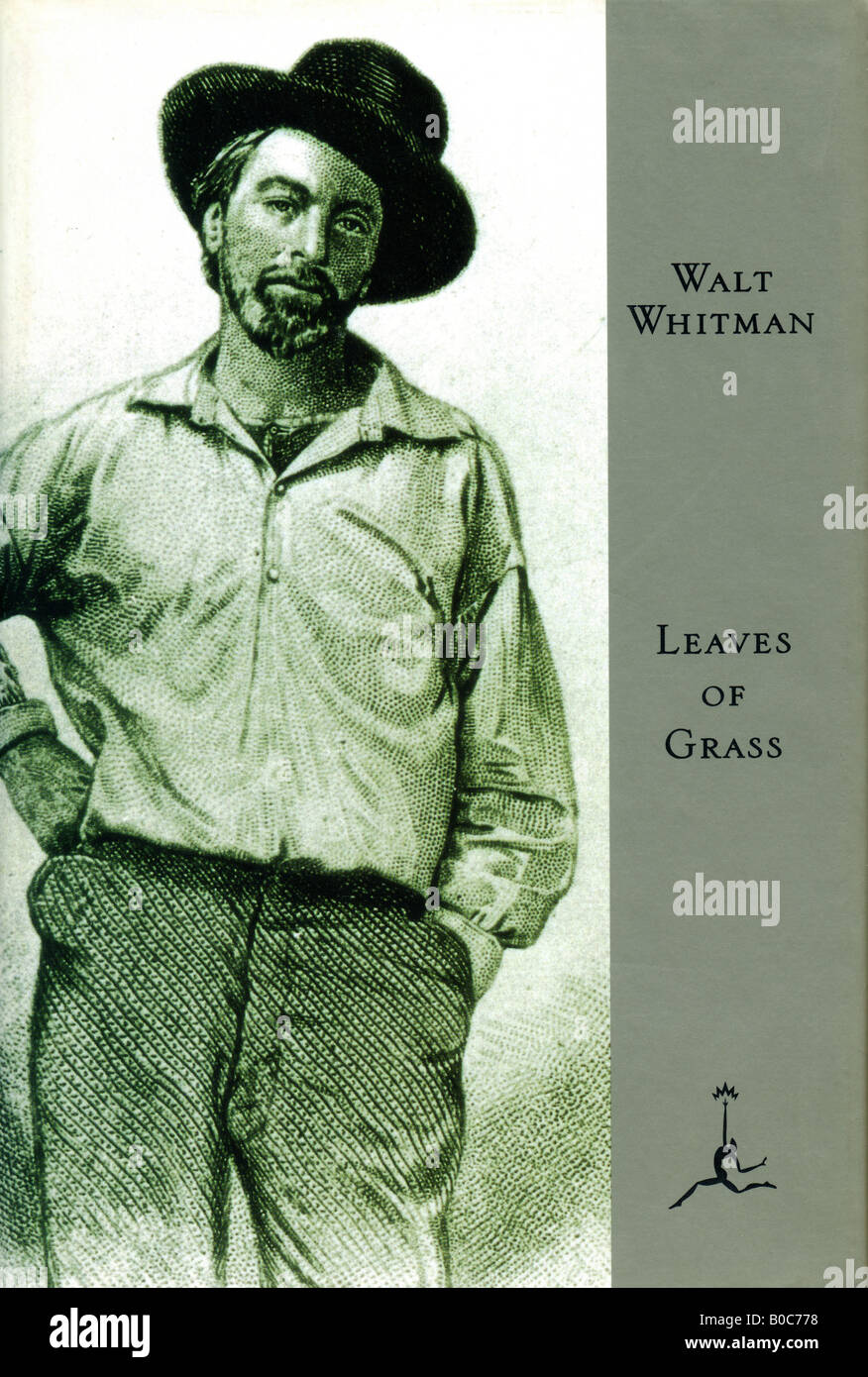 La poésie de Walt Whitman Feuilles d'Herbe Livre album cartonné avec couverture bibliothèque moderne Edition 1993 pour un usage éditorial uniquement Banque D'Images