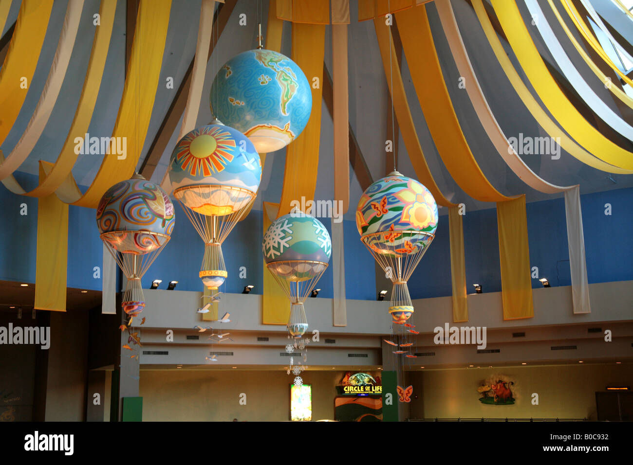 Vaisseau spatial Terre décorations design intérieur Banque D'Images