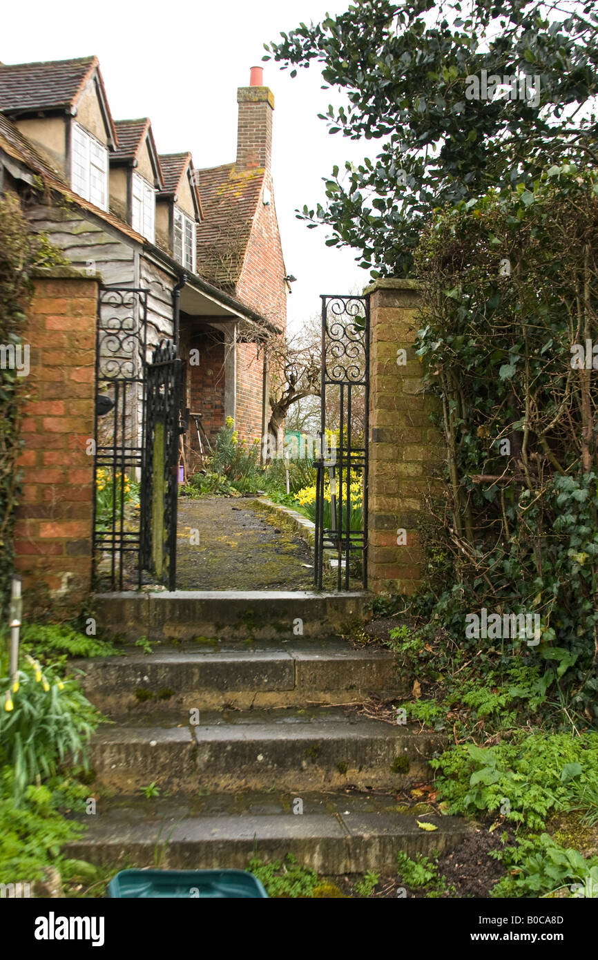 Bank Farm dans le village de Meadle, une aire de conservation dans le Buckinghamshire avec 15 bâtiments classés Grade II. Banque D'Images