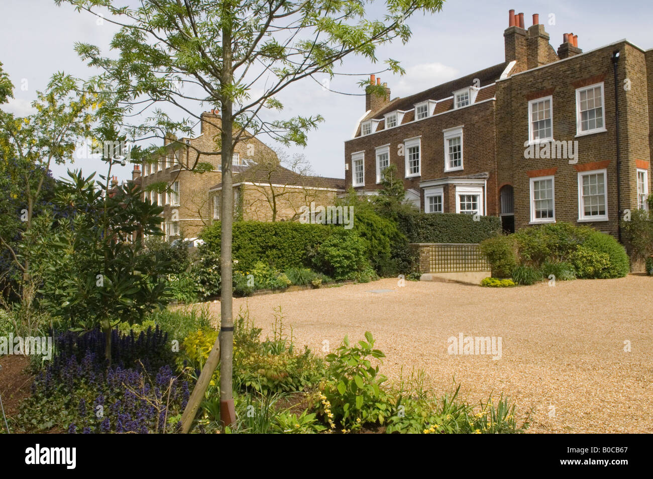 Grandes maisons familiales géorgiennes quartier prospère Dulwich Village, South London SE21 2000s UK 2008 HOMER SYKES Banque D'Images