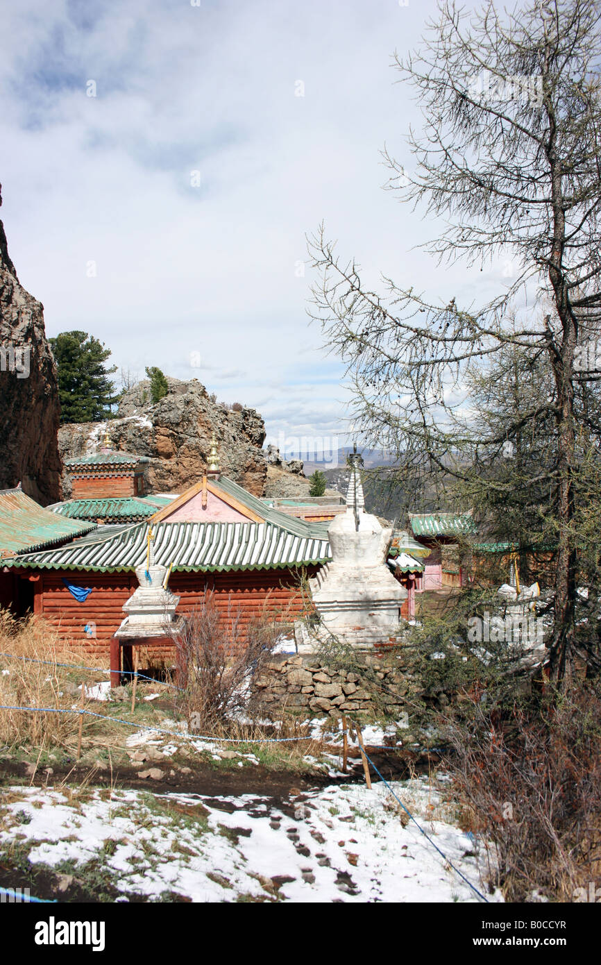 Monastère Tuvkhen, Mongolie Banque D'Images