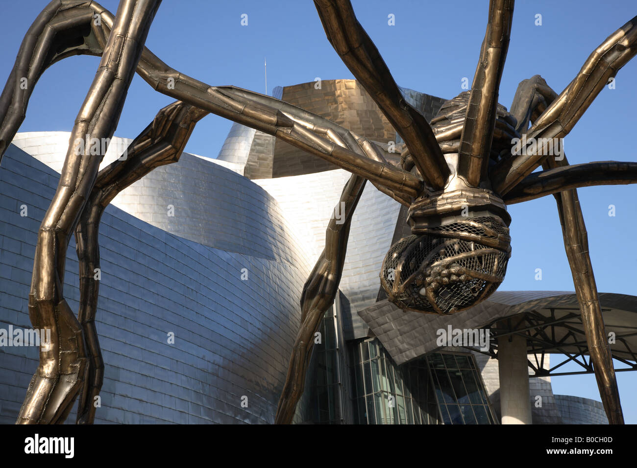 Guggenheim Museum et Elizabeth Spider Bourgeois Sculpture, Bilbao, Pays Basque, Pays Basque, Espagne Banque D'Images