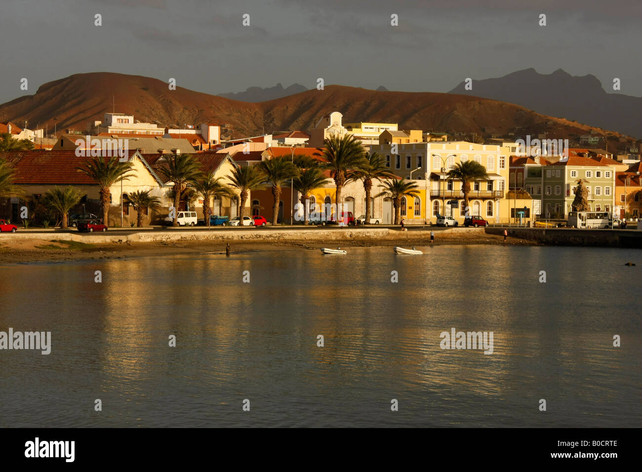 La vieille ville et promenade sur l'île de Sao Vicente Mindelo Cap Vert Afrique Banque D'Images