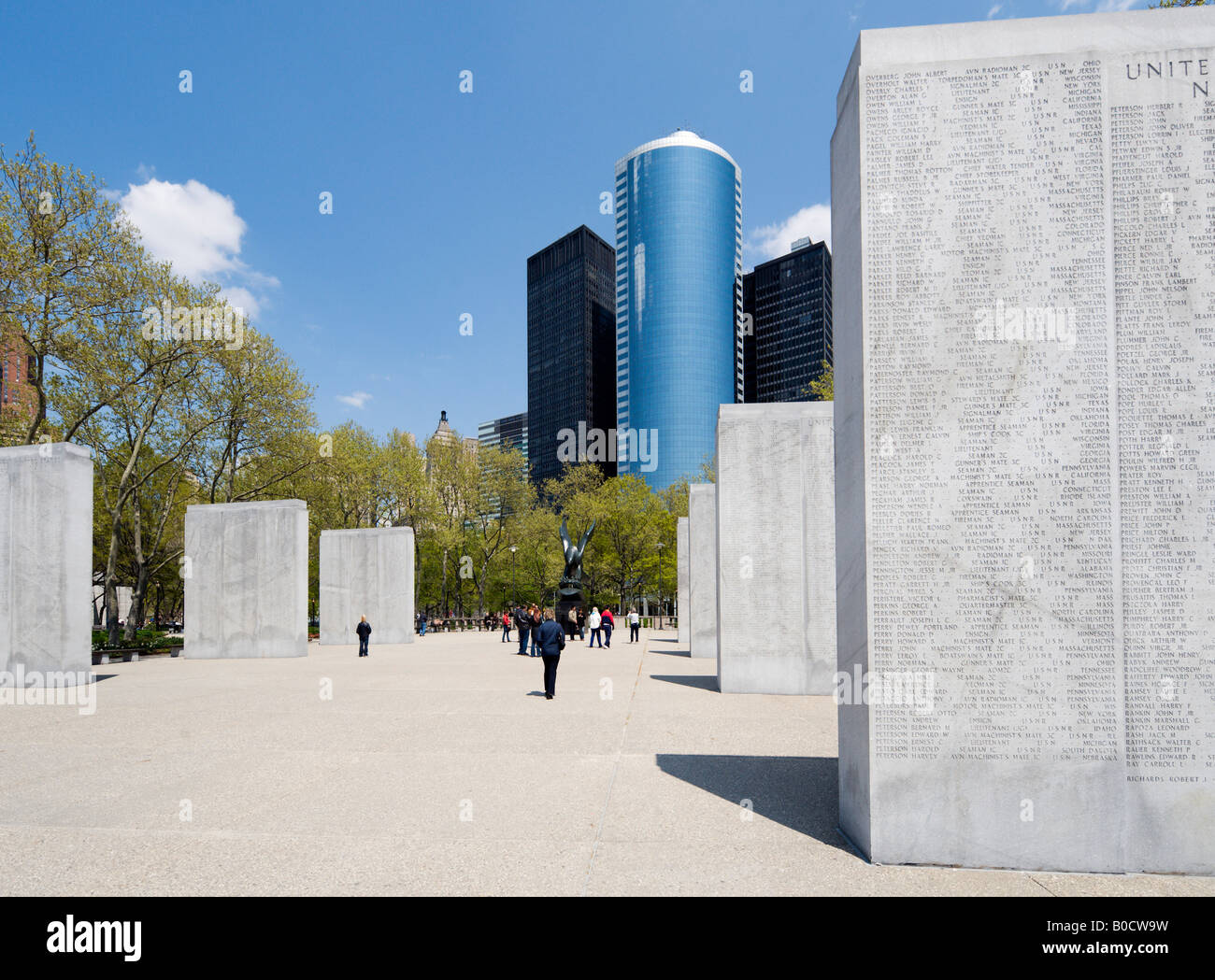 Mémorial de guerre de la côte est, Battery Park, Manhattan, New York City Banque D'Images