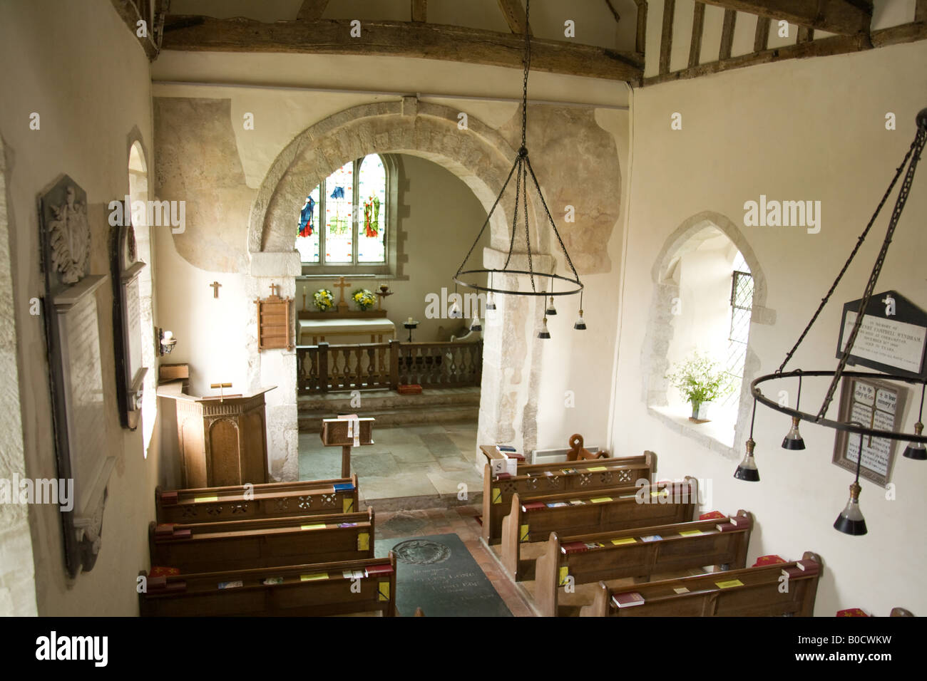Corhampton Église saxonne Hampshire Angleterre Banque D'Images