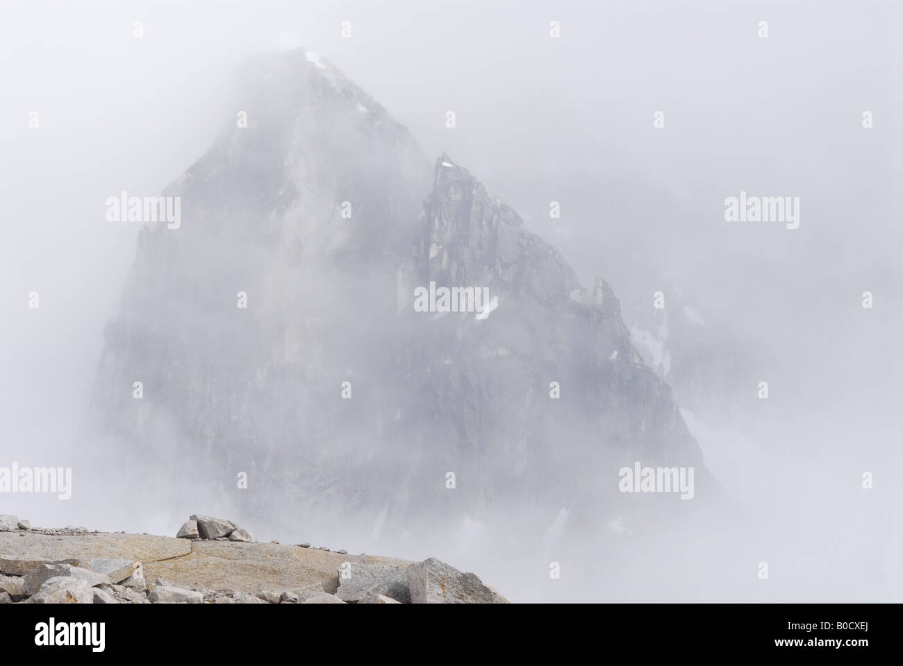 Vue sur le trône de la petite Suisse Alaska Glacier Pika Banque D'Images