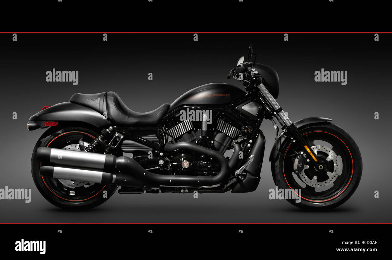 Moto harley davidson noire Banque de photographies et d’images à haute ...