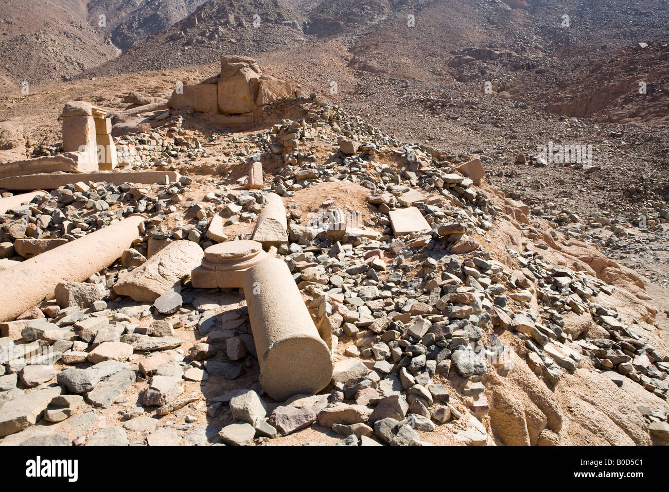 Le temple de Sérapis, ville romaine à Mons Porphyrites, les collines de la mer Rouge, Désert, Egypte Banque D'Images