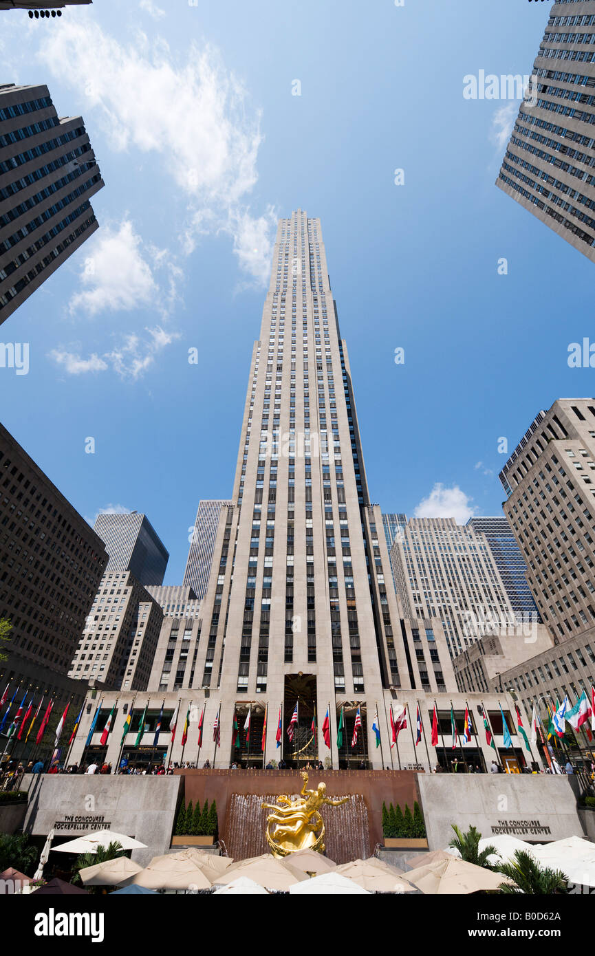 Le Rockefeller Center, Manhattan, New York City Banque D'Images