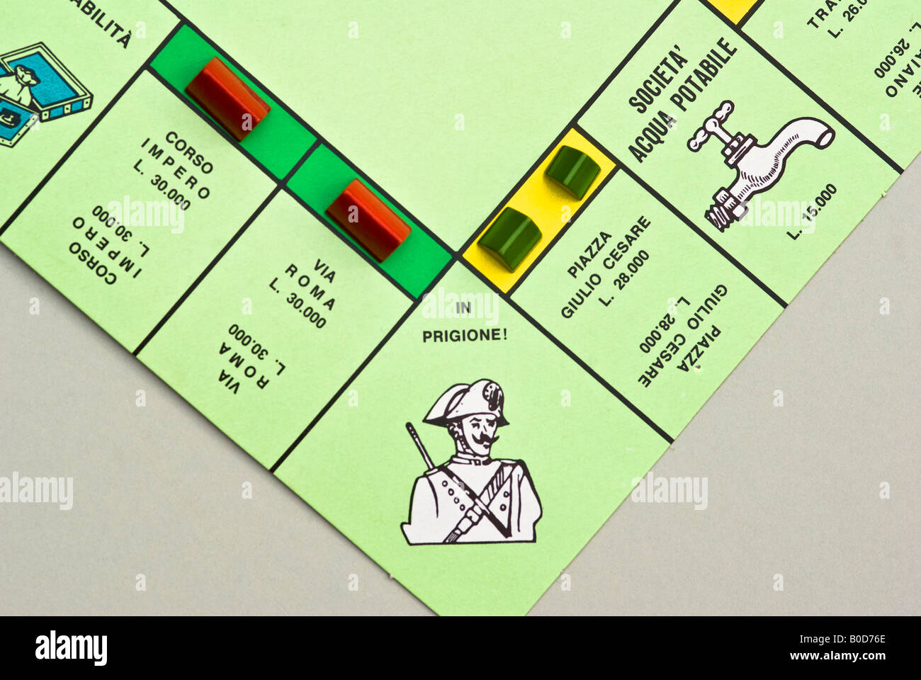 Version italienne du célèbre jeu de Monopoly Banque D'Images