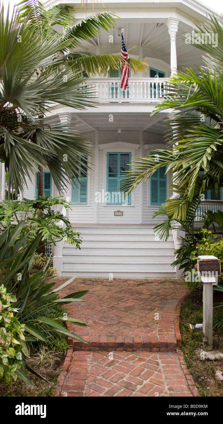 Richard Peacon octagon house sur la rue Eaton à Key West Banque D'Images